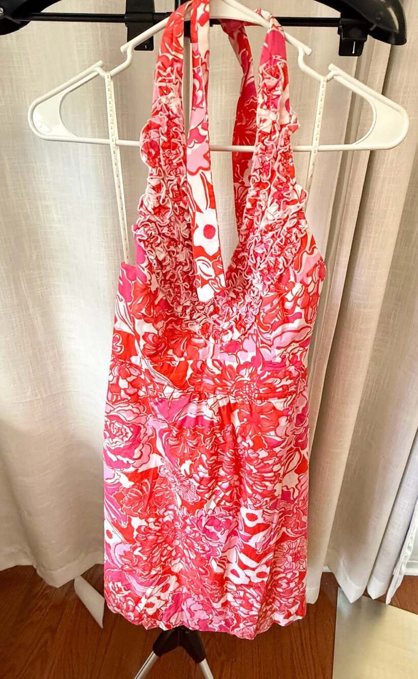 Lilly Pulitzer Halter Dress Women’s Size 2 Floral Pink